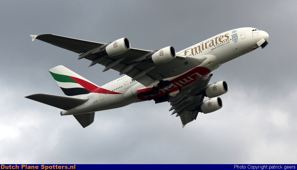 A6-EOK Airbus A380-800 Emirates by patrick geers