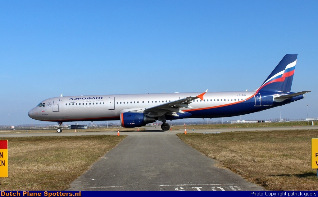 VQ-BOI Airbus A321 Aeroflot - Russian Airlines by patrick geers