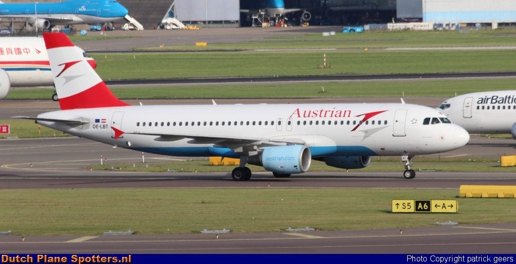 OE-LBT Airbus A320 Austrian Airlines by patrick geers