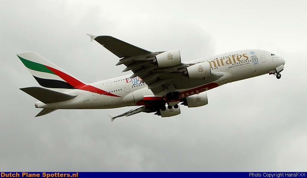 A6-EOA Airbus A380-800 Emirates by HansFXX