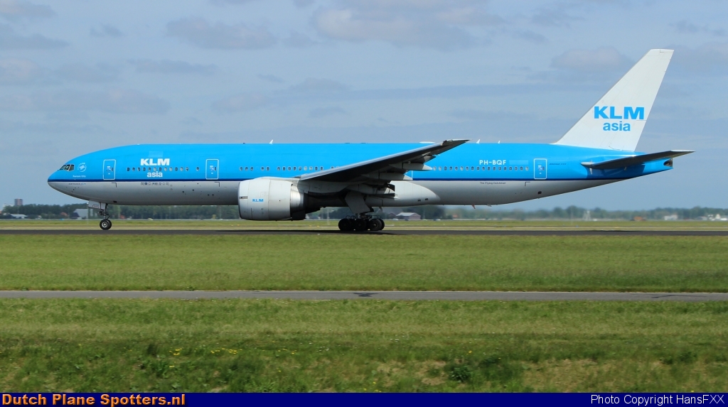PH-BQF Boeing 777-200 KLM Asia by HansFXX