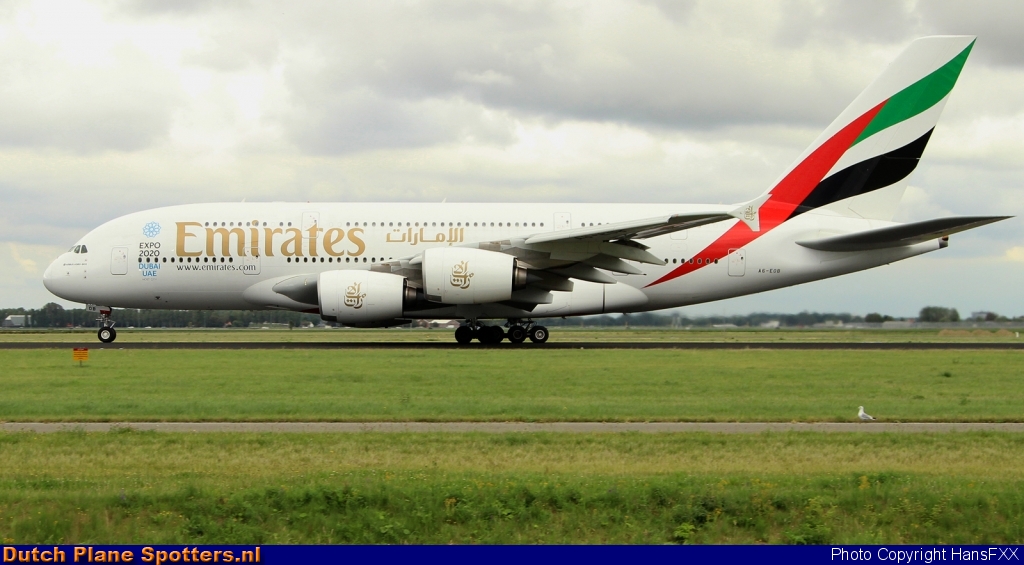 A6-EOB Airbus A380-800 Emirates by HansFXX
