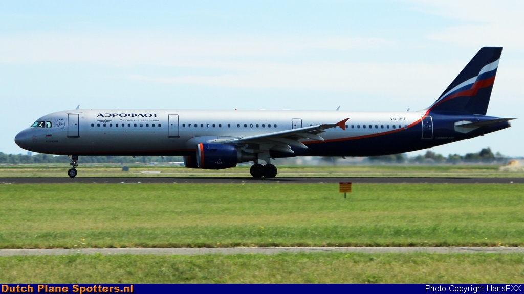 VQ-BEE Airbus A321 Aeroflot - Russian Airlines by HansFXX