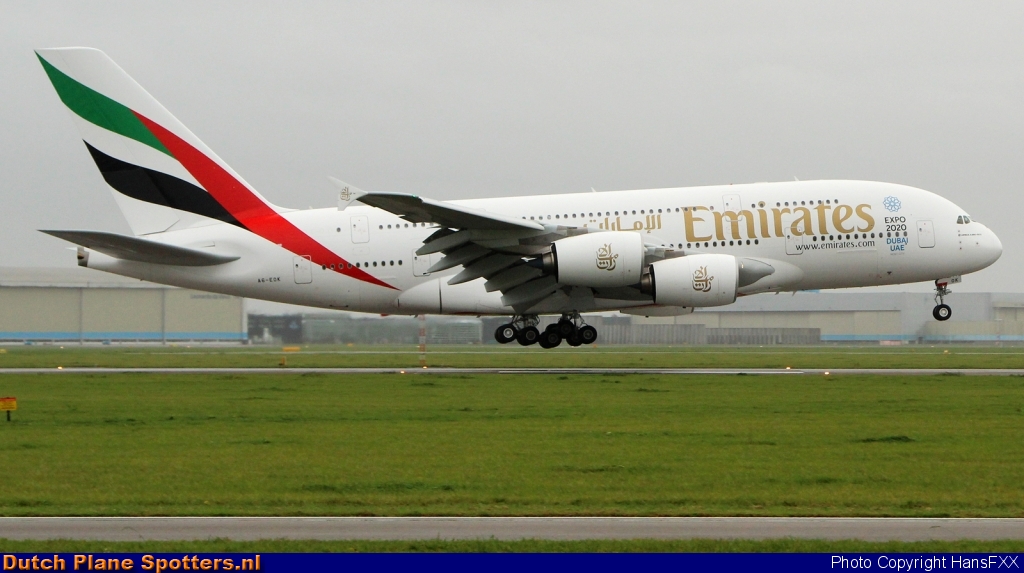 A6-EOK Airbus A380-800 Emirates by HansFXX