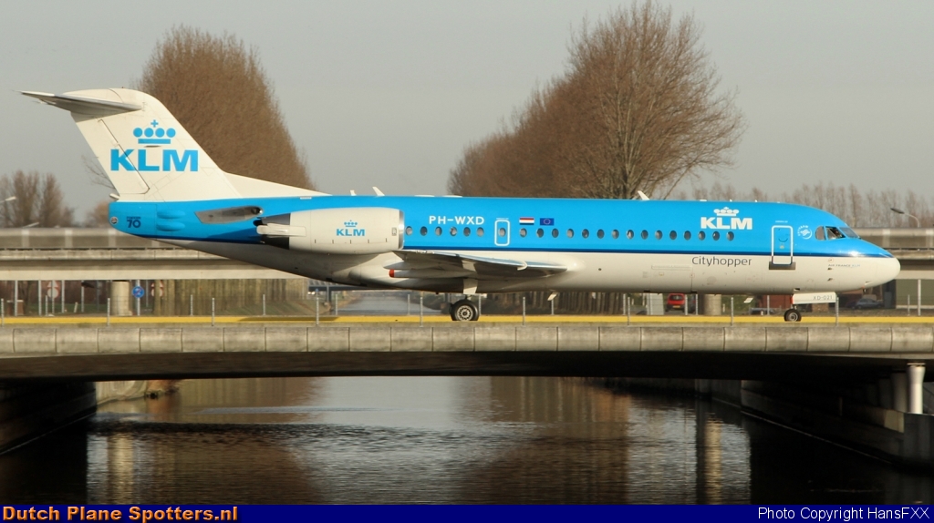PH-WXD Fokker 70 KLM Cityhopper by HansFXX