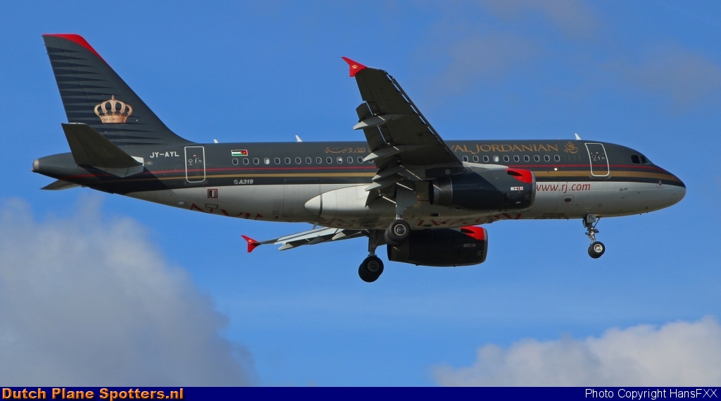 JY-AYL Airbus A319 Royal Jordanian Airlines by HansFXX