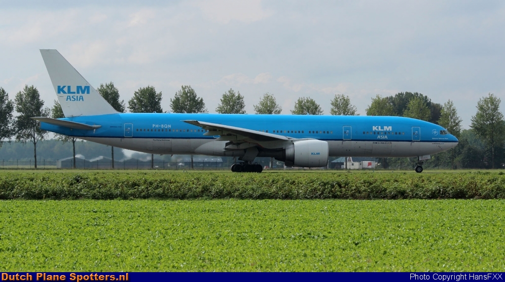 PH-BQN Boeing 777-200 KLM Asia by HansFXX