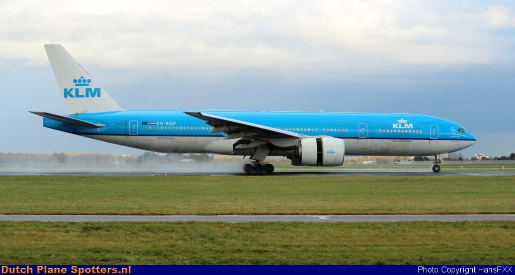 PH-BQP Boeing 777-200 KLM Royal Dutch Airlines by HansFXX