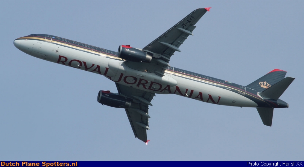JY-AYT Airbus A321 Royal Jordanian Airlines by HansFXX