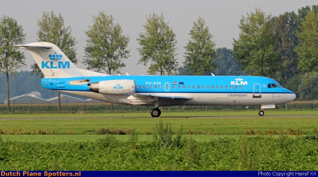 PH-KZK Fokker 70 KLM Cityhopper by HansFXX