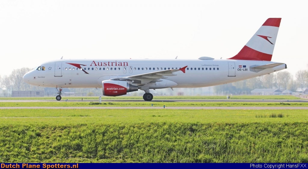 OE-LBI Airbus A320 Austrian Airlines by HansFXX