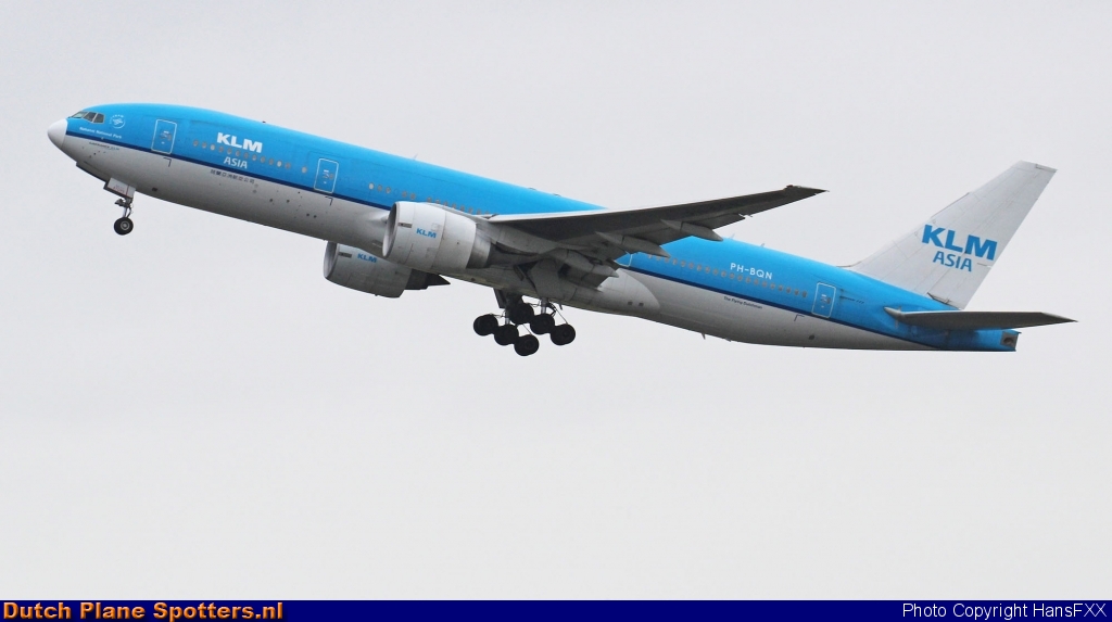 PH-BQN Boeing 777-200 KLM Asia by HansFXX