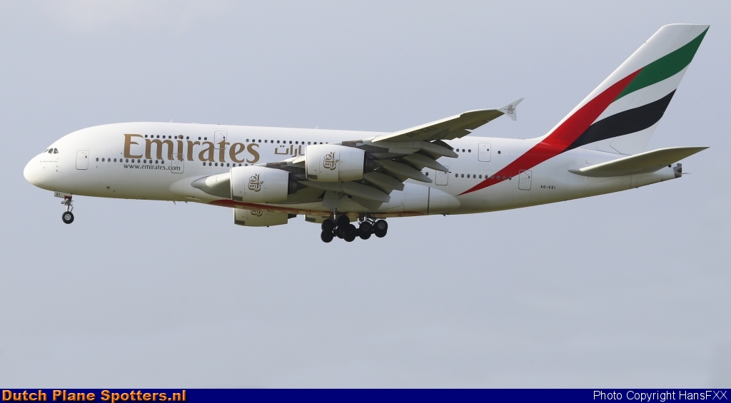 A6-EEI Airbus A380-800 Emirates by HansFXX