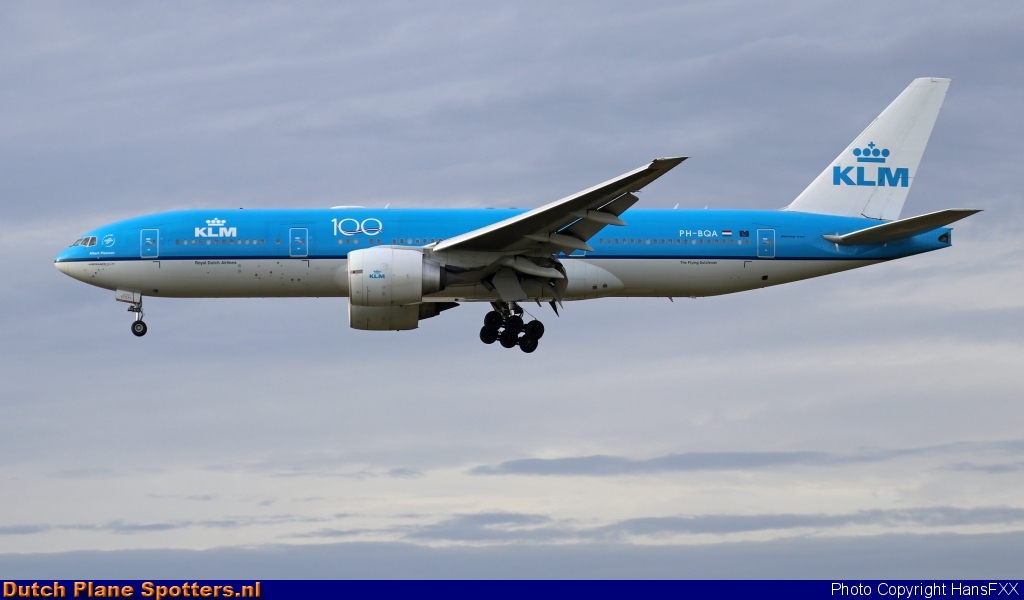 PH-BQA Boeing 777-200 KLM Royal Dutch Airlines by HansFXX