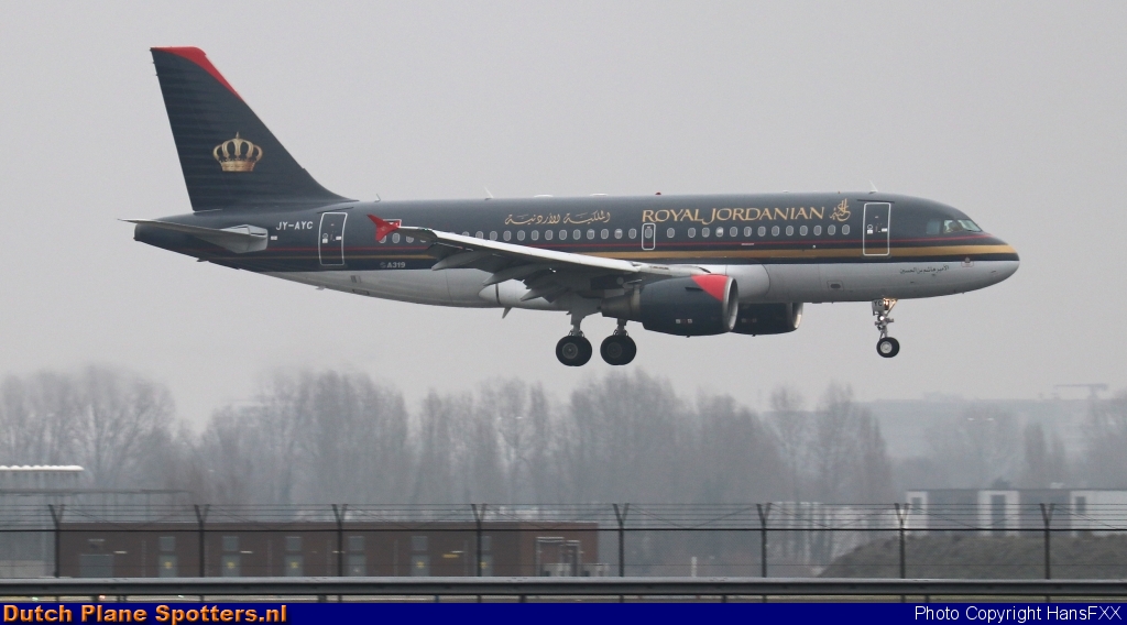 JY-AYC Airbus A319 Royal Jordanian Airlines by HansFXX