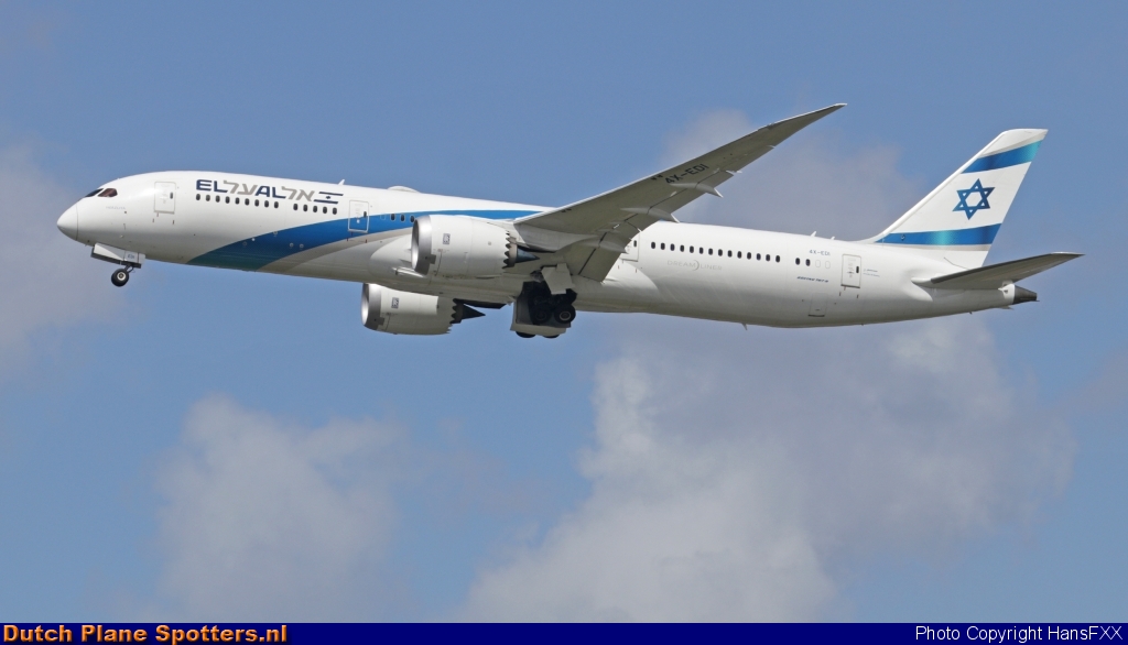 4X-EDI Boeing 787-9 Dreamliner El Al Israel Airlines by HansFXX