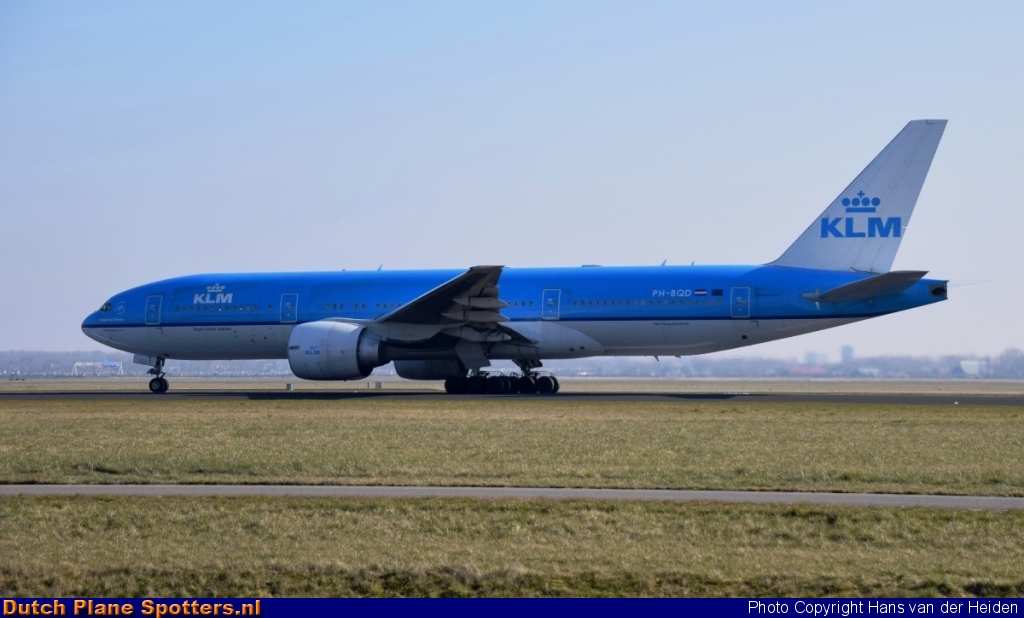 PH-BQD Boeing 777-200 KLM Royal Dutch Airlines by Hans van der Heiden