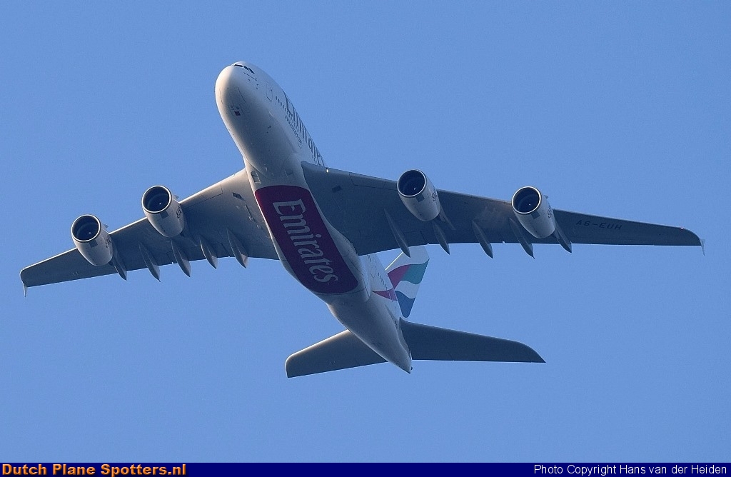 A6-EUH Airbus A380-800 Emirates by Hans van der Heiden