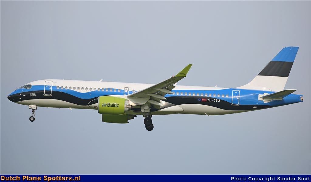 YL-CSJ Airbus A220-300 Air Baltic by Sander Smit