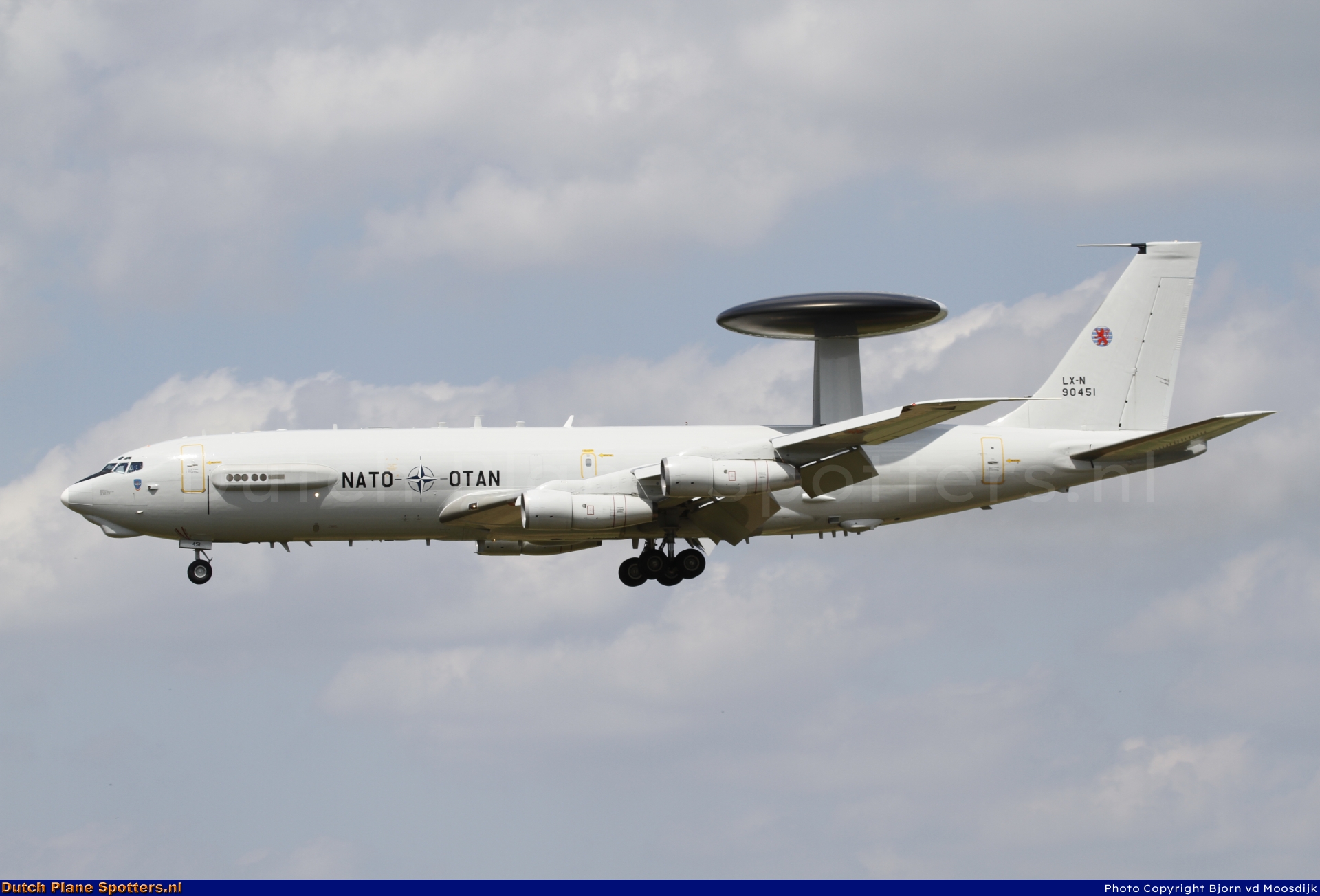 LX-N90451 Boeing E-3 Sentry MIL - NATO Airborne Early Warning Force by Bjorn vd Moosdijk