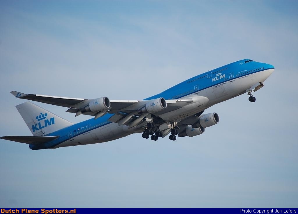 PH-BFU Boeing 747-400 KLM Royal Dutch Airlines by Jan Lefers