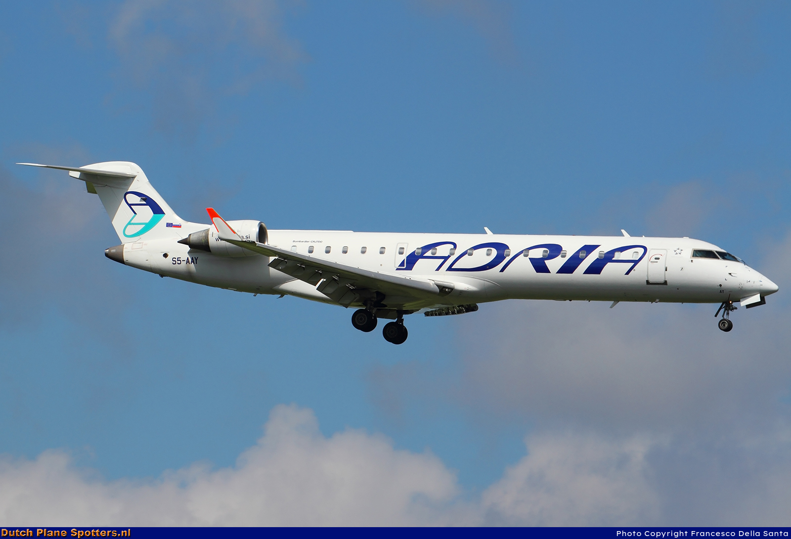 S5-AAY Bombardier Canadair CRJ700 Adria Airways by Francesco Della Santa
