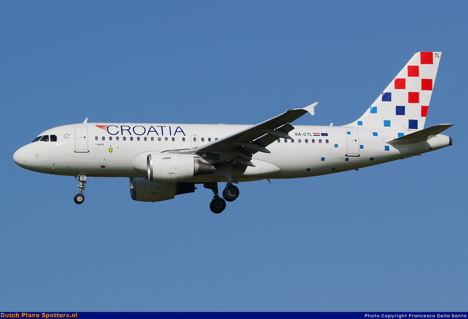 9A-CTL Airbus A319 Croatia Airlines by Francesco Della Santa