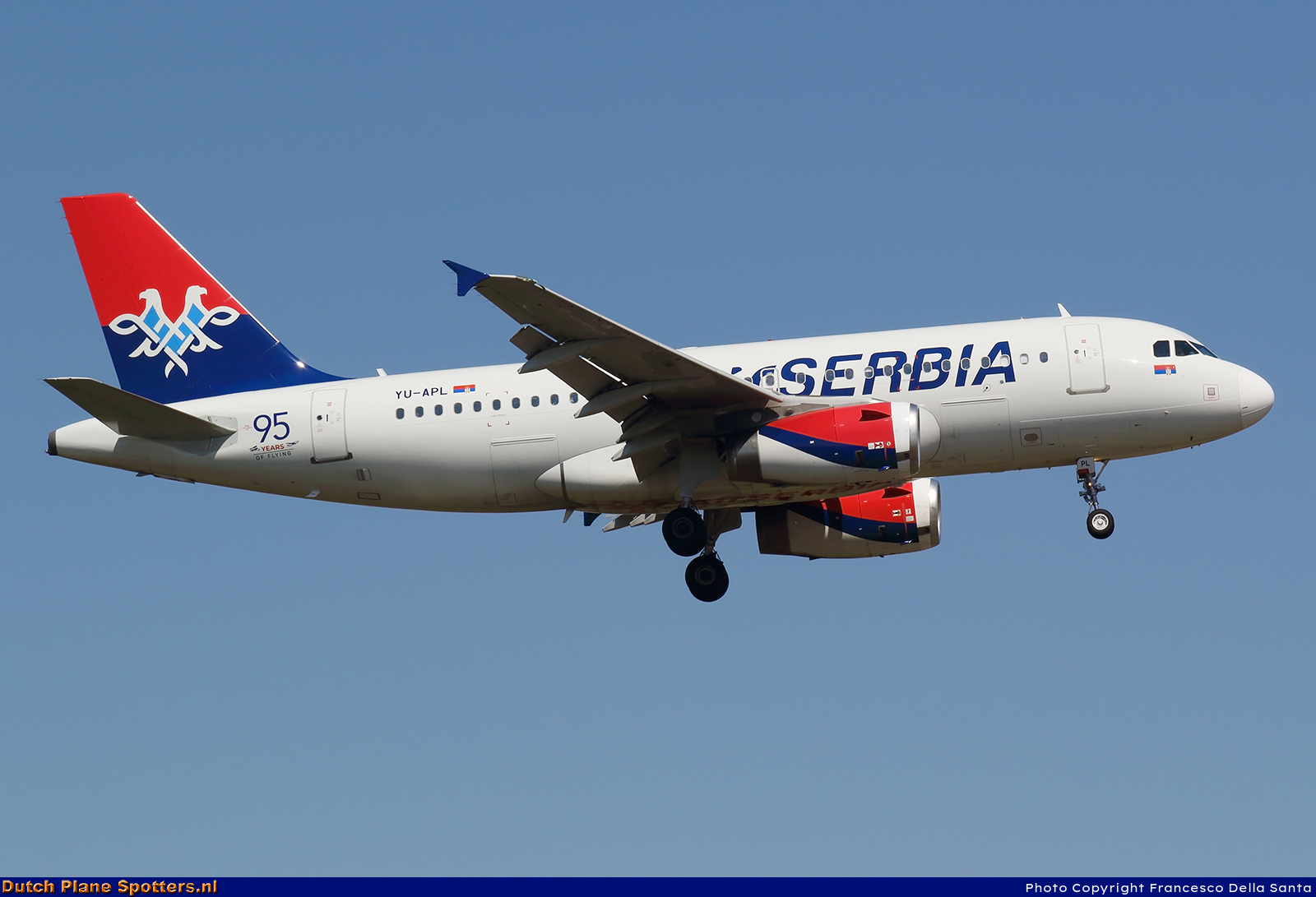 YU-APL Airbus A319 Air Serbia by Francesco Della Santa