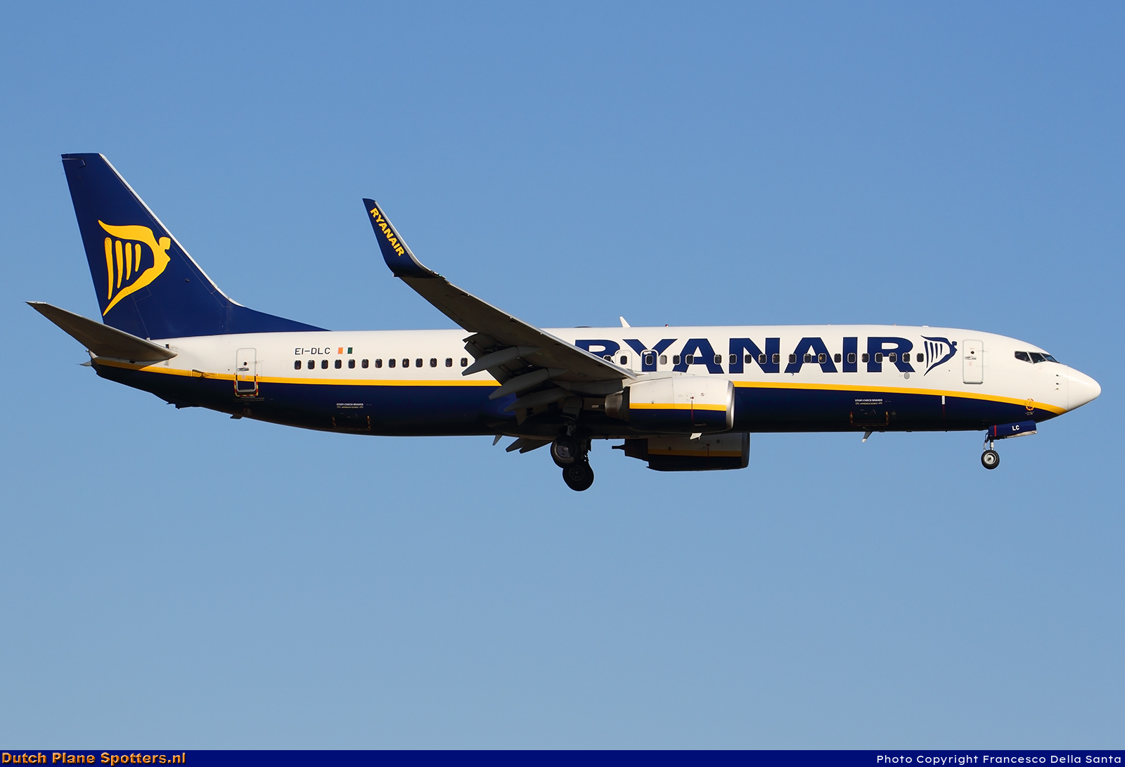 EI-DLC Boeing 737-800 Ryanair by Francesco Della Santa