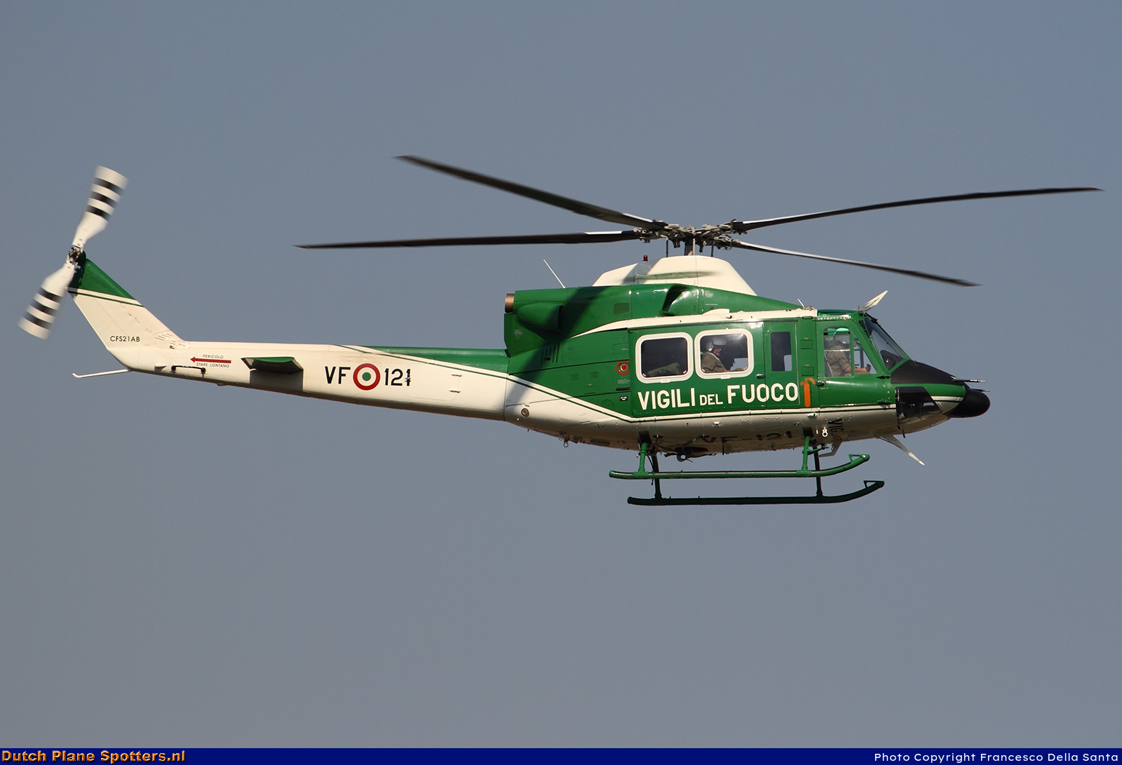 CFS21AB Agusta-Bell AB 412 Grifone Italy - Vigili del Fuoco by Francesco Della Santa