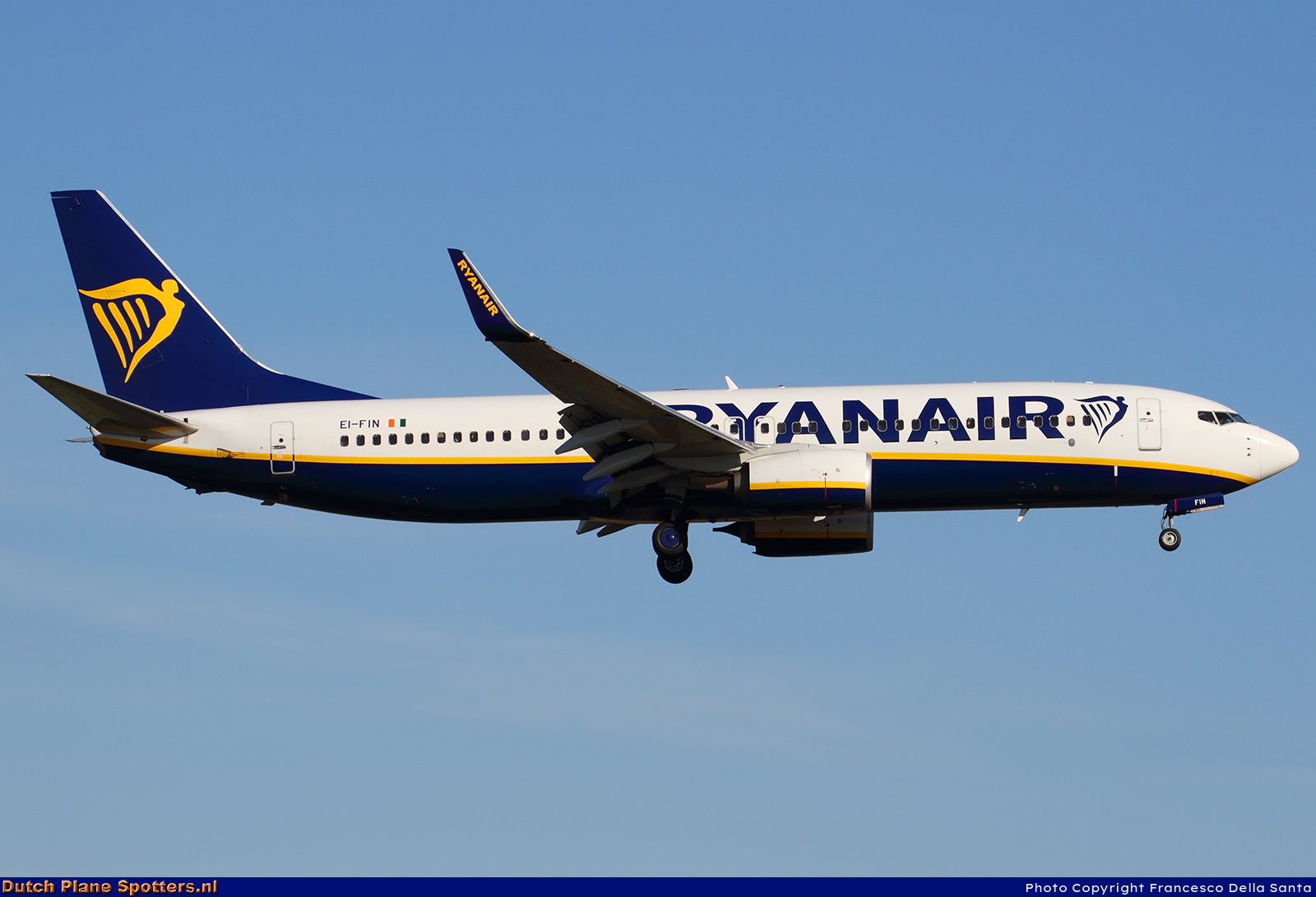 EI-FIN Boeing 737-800 Ryanair by Francesco Della Santa