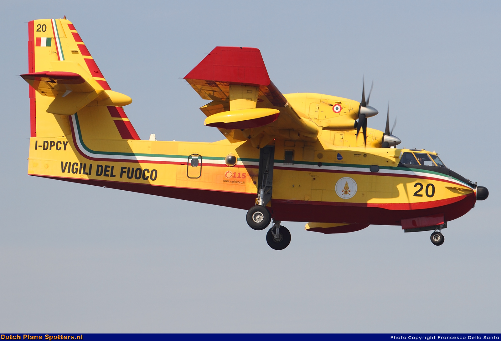 I-DPCY Canadair CL-415 Italy - Vigili del Fuoco by Francesco Della Santa