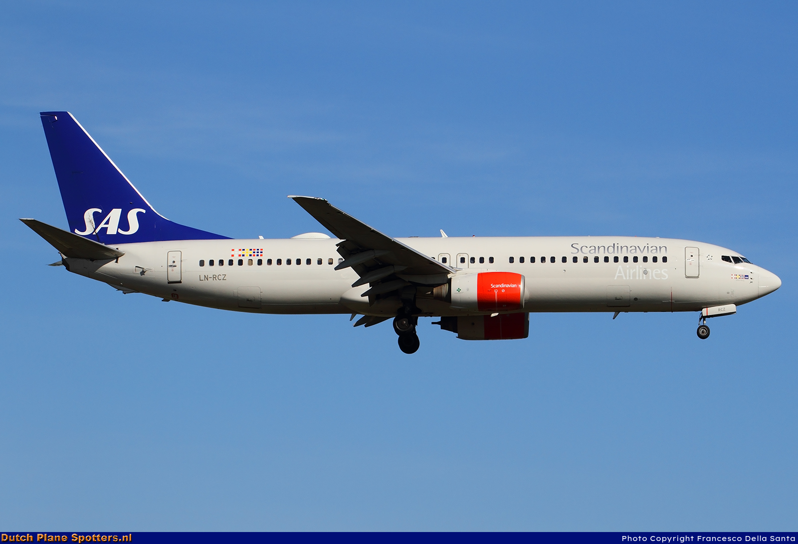 LN-RCZ Boeing 737-800 SAS Scandinavian Airlines by Francesco Della Santa