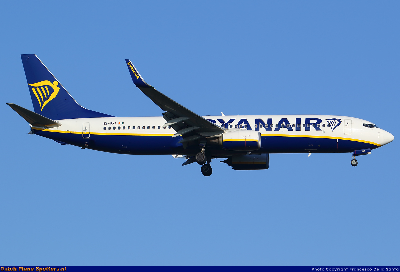 EI-GXI Boeing 737-800 Ryanair by Francesco Della Santa