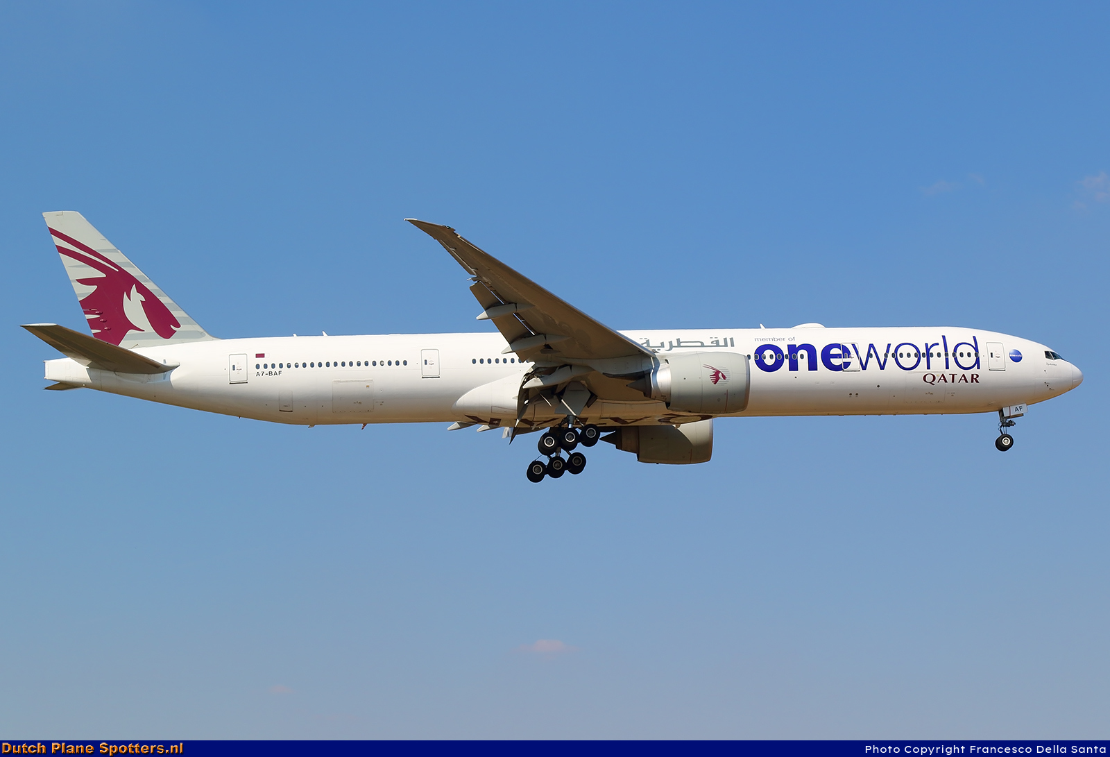 A7-BAF Boeing 777-300 Qatar Airways by Francesco Della Santa