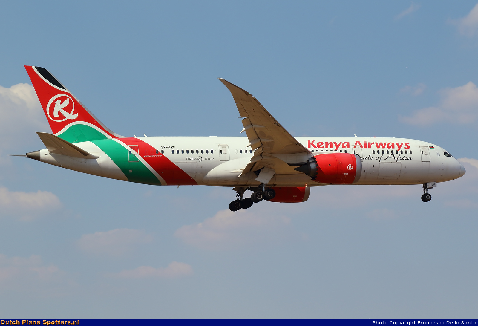 5Y-KZF Boeing 787-8 Dreamliner Kenya Airways by Francesco Della Santa