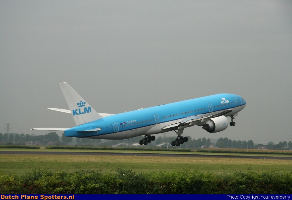 PH-BQH Boeing 777-200 KLM Royal Dutch Airlines by Youneverberry