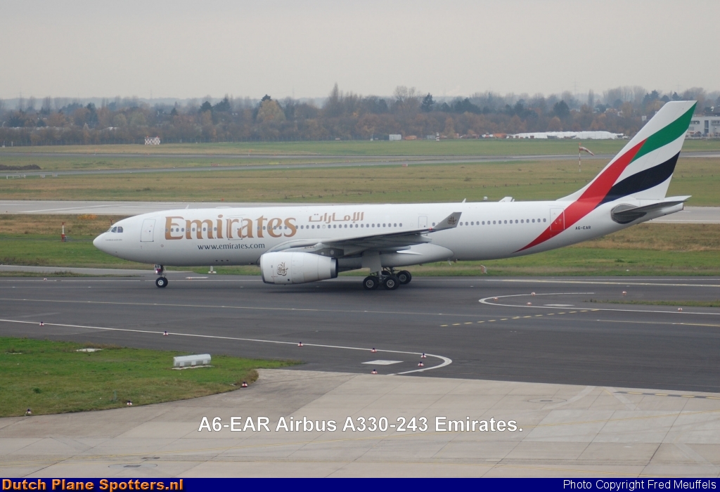 A6-EAR Airbus A330-200 Emirates by Fred Meuffels