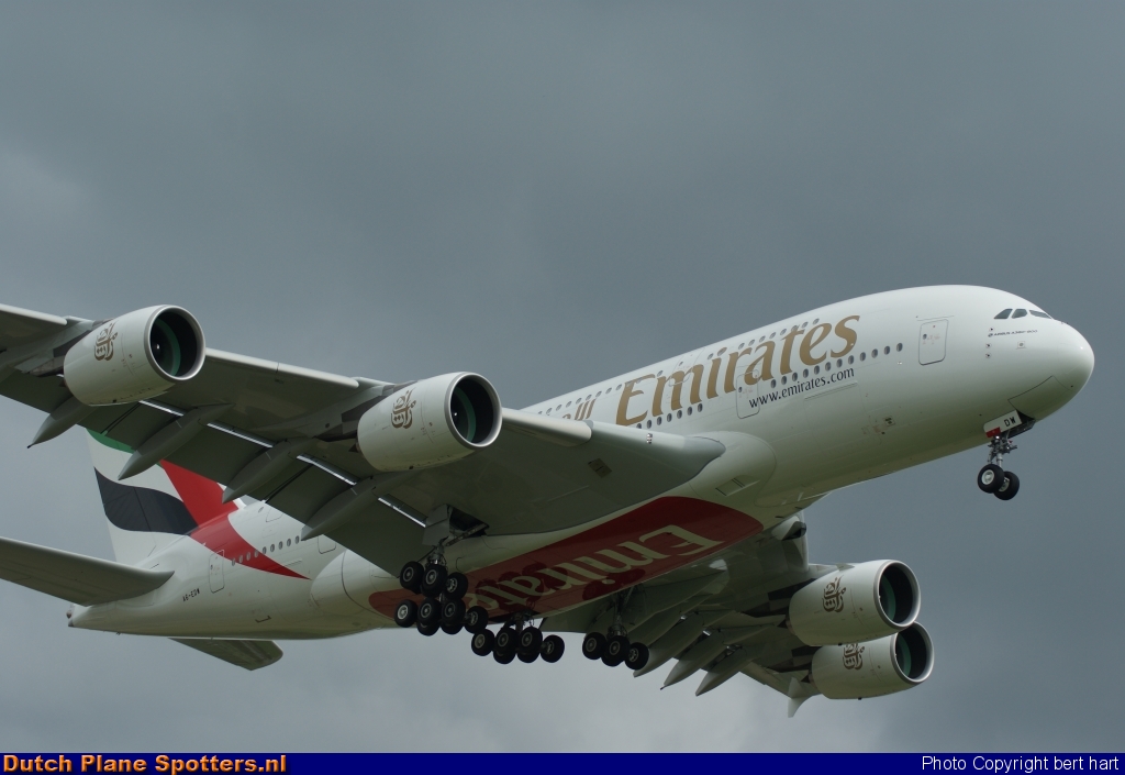 A6-EDW Airbus A380-800 Emirates by bert hart