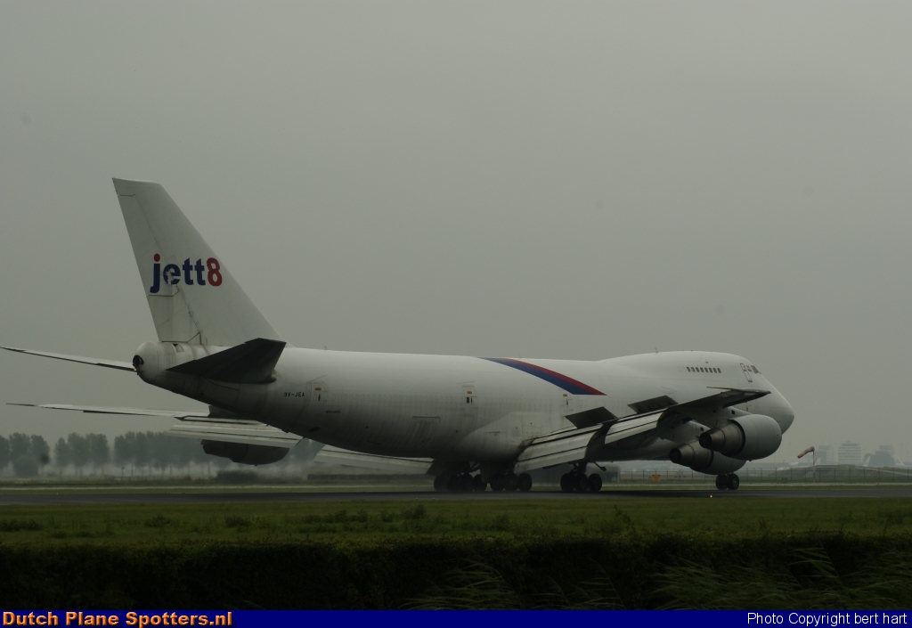 9V-JEA Boeing 747-200 Jett8 Airlines Cargo by bert hart