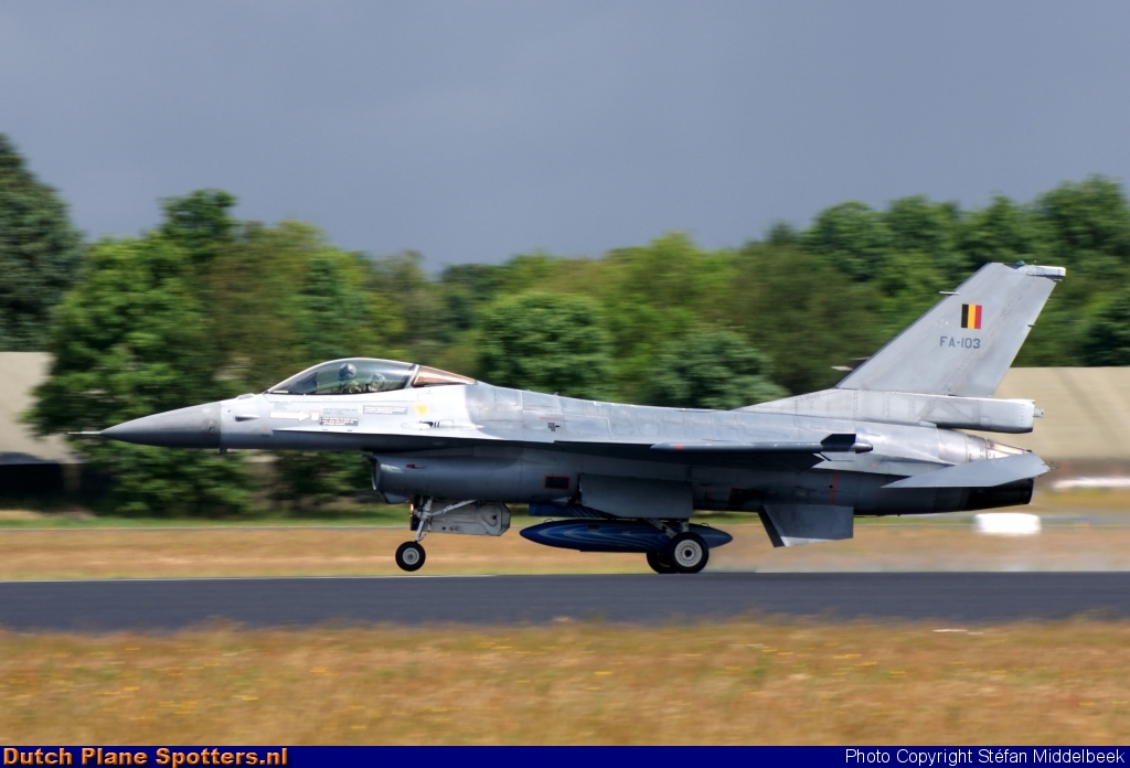 FA-103 General Dynamics F-16 Fighting Falcon MIL - Belgium Air Force by Stefan Middelbeek
