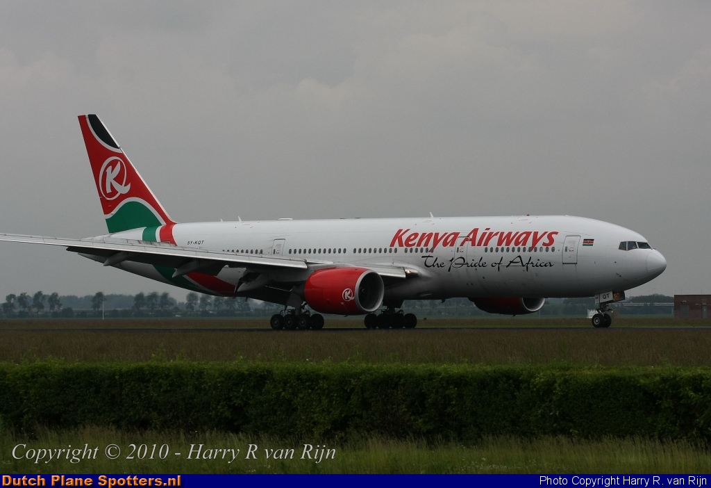 5Y-KQT Boeing 777-200 Kenya Airways by Harry R. van Rijn