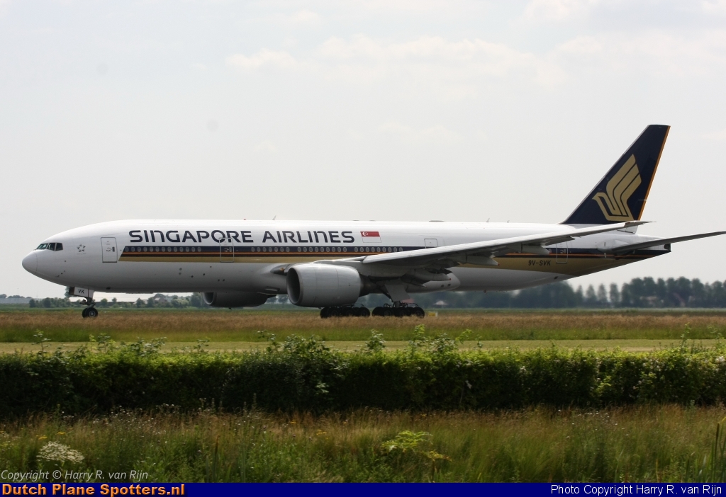 9V-SVK Boeing 777-200 Singapore Airlines by Harry R. van Rijn