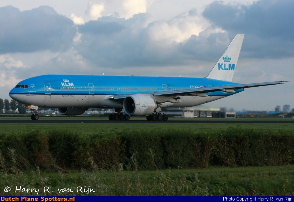PH-BQC Boeing 777-200 KLM Royal Dutch Airlines by Harry R. van Rijn