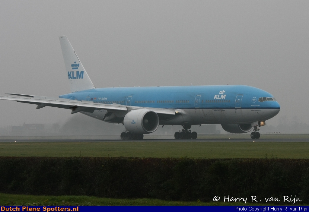 PH-BQM Boeing 777-200 KLM Royal Dutch Airlines by Harry R. van Rijn