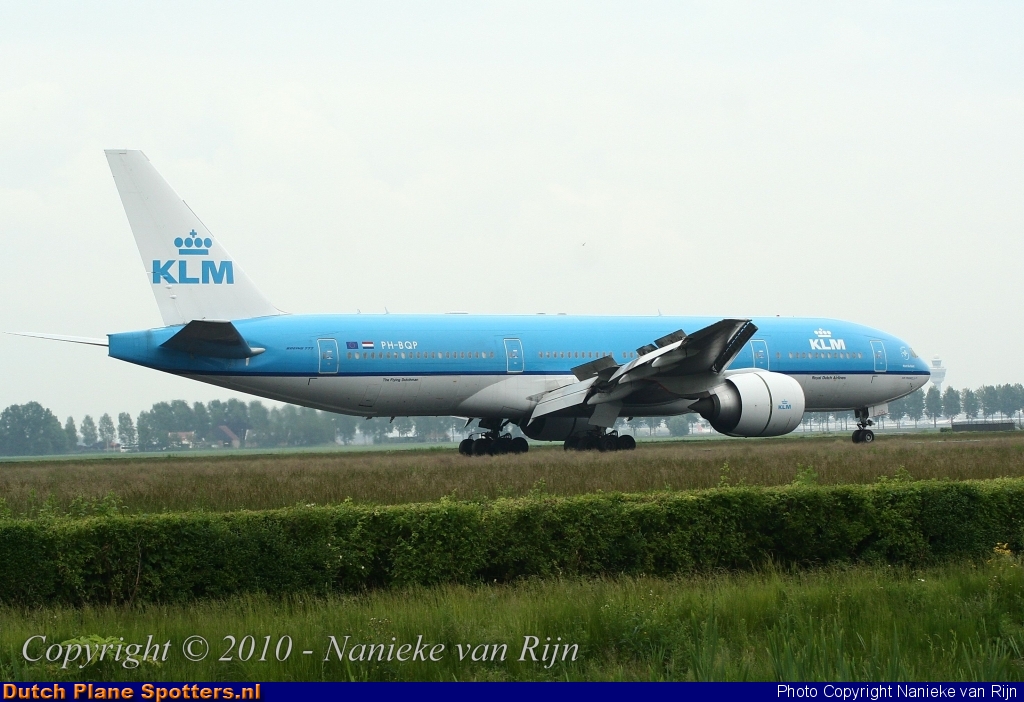 PH-BQP Boeing 777-200 KLM Royal Dutch Airlines by Nanieke van Rijn