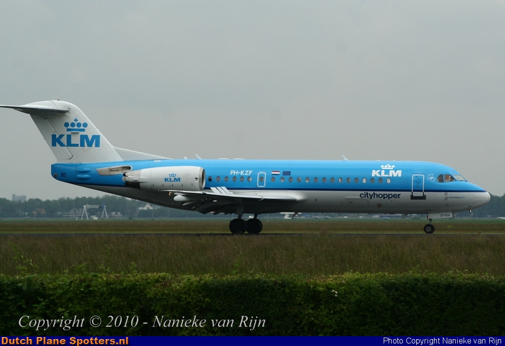 PH-KZF Fokker 70 KLM Cityhopper by Nanieke van Rijn