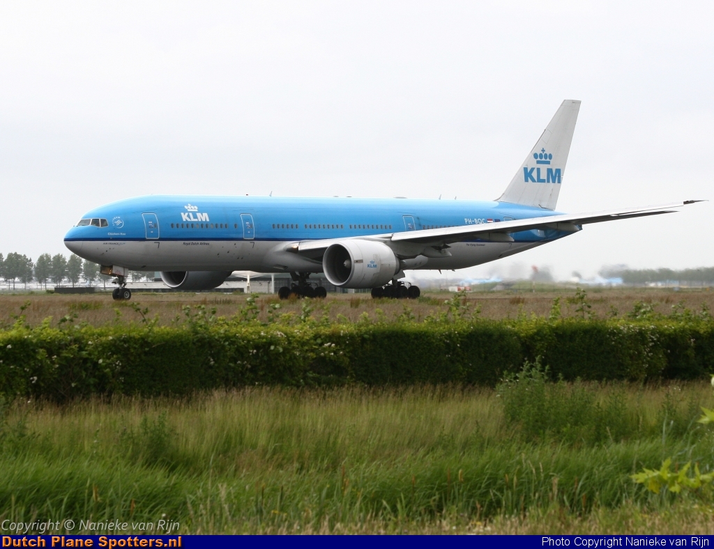PH-BQC Boeing 777-200 KLM Royal Dutch Airlines by Nanieke van Rijn