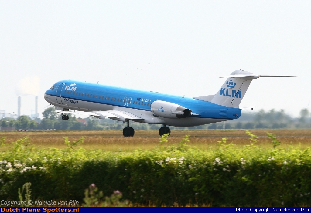 PH-OFO Fokker 100 KLM Cityhopper by Nanieke van Rijn