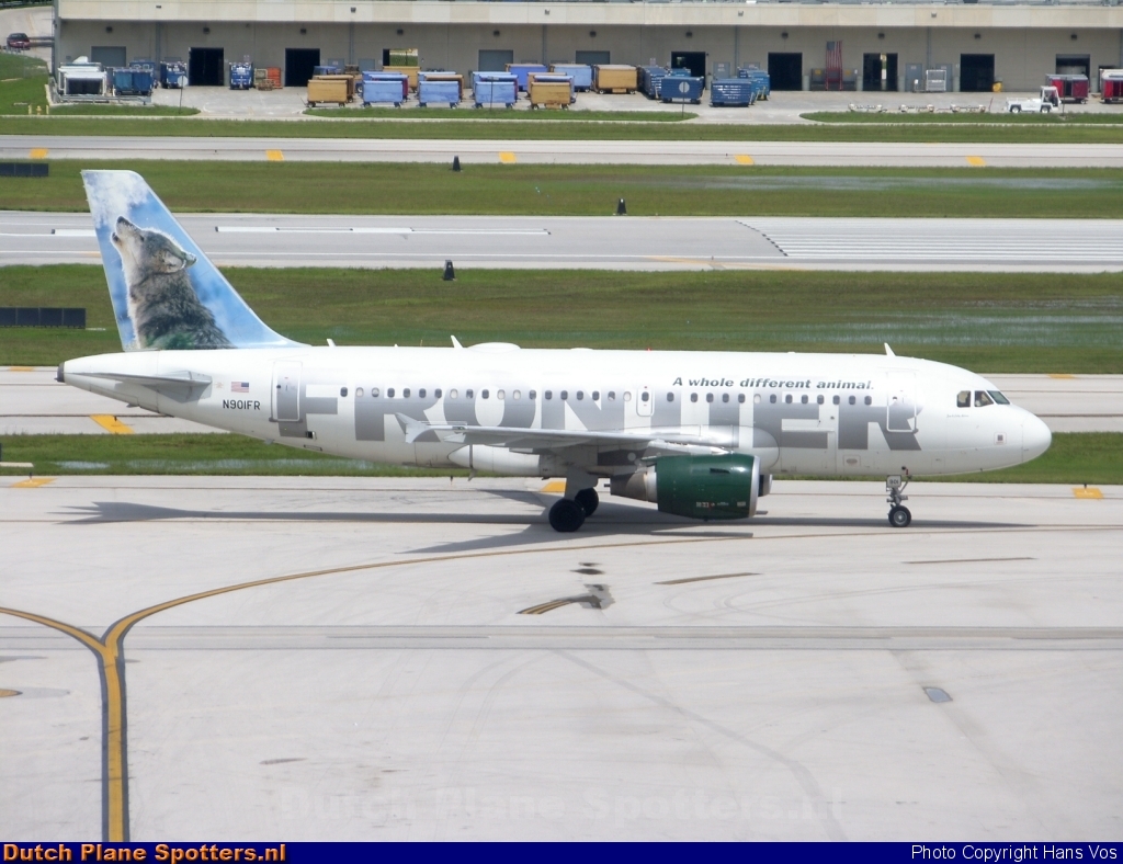 N901FR Airbus A319 Frontier Airlines by Hans Vos